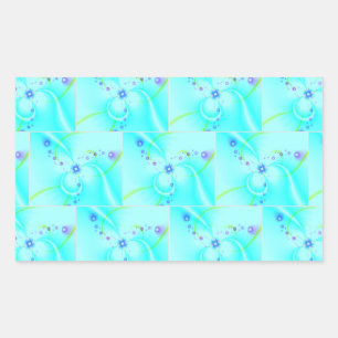 Pretty Blue Flower  Rectangular Sticker
