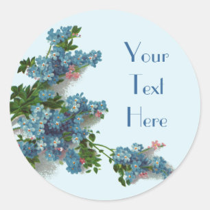 Pretty Blue Forget Me Nots Stickers