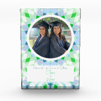 Pretty Blue Green Graduation Photo Keepsake Gift