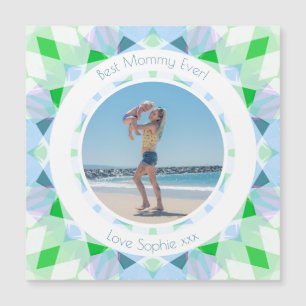 Pretty Blue Green Mother’s Day Keepsake Photo Gift