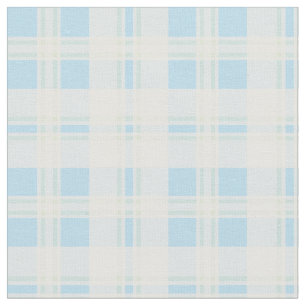 Pretty Blue, Green, White Plaid Rosy Posy Fabric
