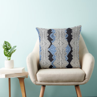 Pretty Blue Grey  Cushion