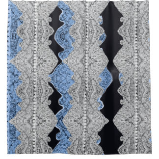 Pretty Blue Grey  Shower Curtain