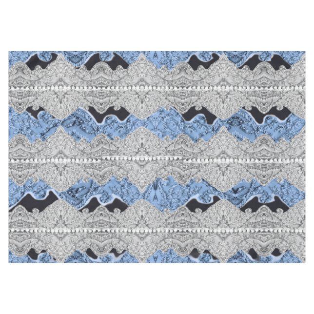 Pretty Blue Grey  Tablecloth (Front (Horizontal))