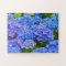 Pretty Blue Hydrangea Flower Garden Art Puzzle