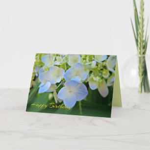 Pretty Blue Hydrangea Happy Birthday Card