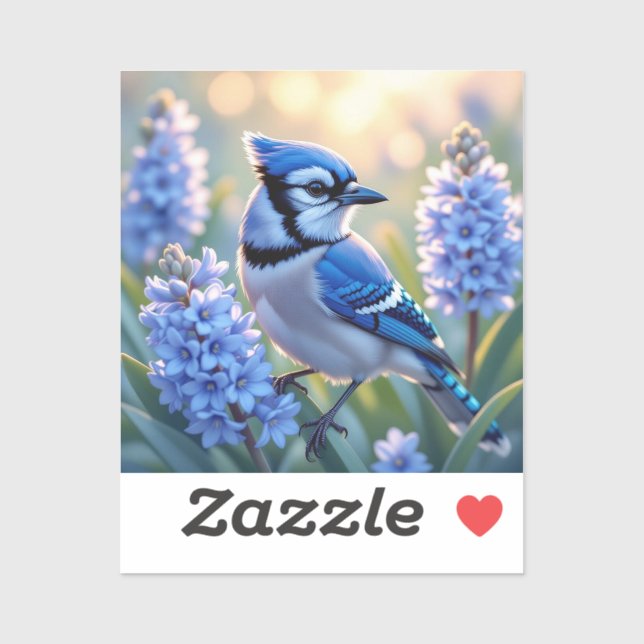 Pretty Blue Jay and Lilacs  (Sheet)