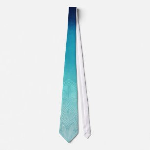 Pretty Blue Mandala Abstract Tie