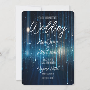 Pretty Blue Meteor Shower Invitation