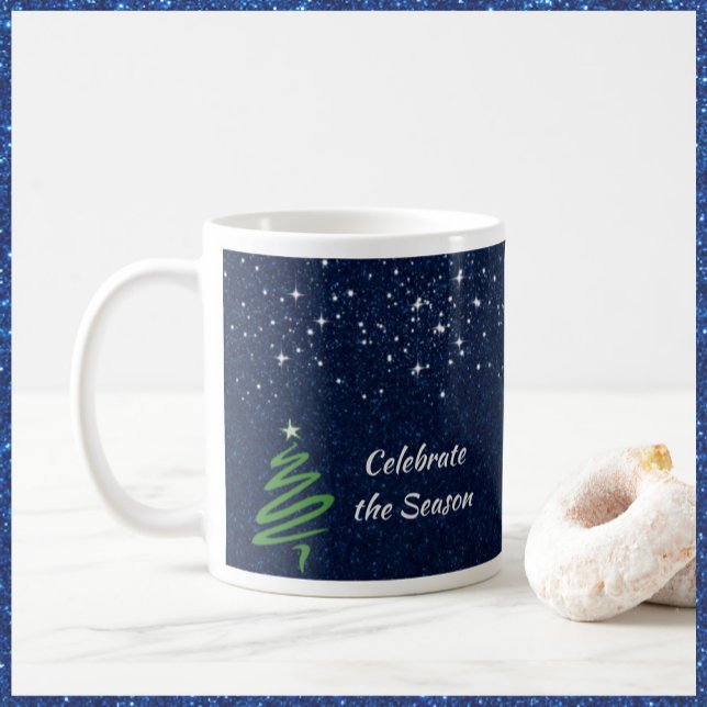 Pretty Blue Night Winter Scene Coffee Mug (Creator Uploaded)