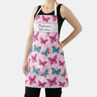 Pretty Blue Pink Butterfly Floral Pattern Custom A