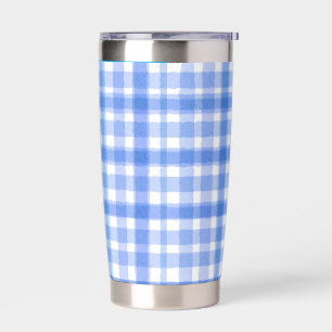 Pretty Blue Plaid Insulated Tumbler