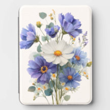 PRETTY BLUE PURPLE WHITE SUMMER FLOWERS