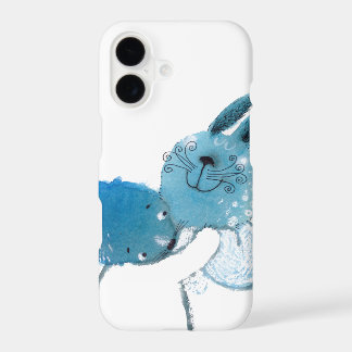 pretty blue rabbits IPHONE case