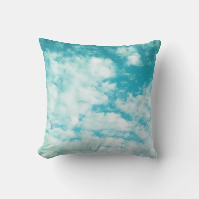 pretty blue sky photo art pillow design (Front)