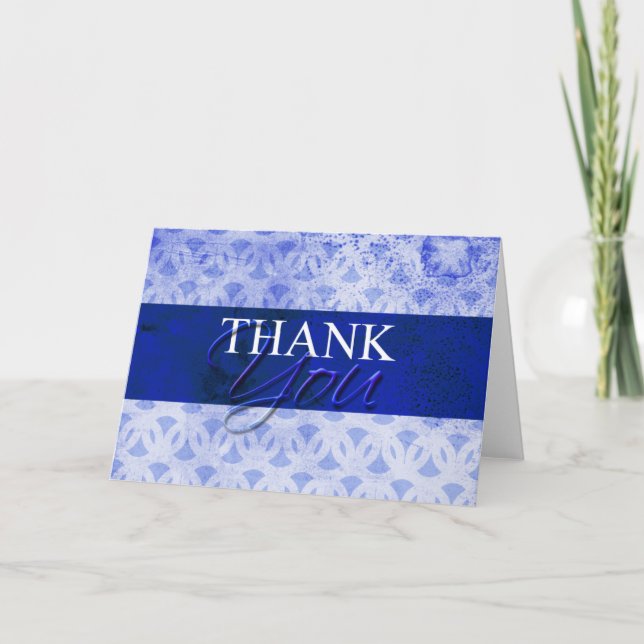 Pretty Blue Thank You Cards Blank Inside  (Front)