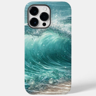 Pretty Blue Wave with Sparkles Case-Mate iPhone 14 Pro Max Case