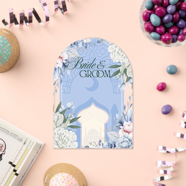 Pretty Blue wedding and festival Acrylic Invitations (Insitu (Celebration))