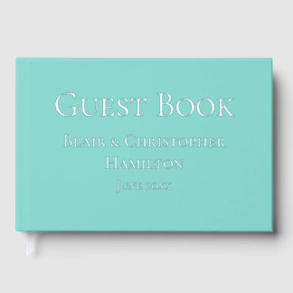 Pretty Blue Wedding Guest Book