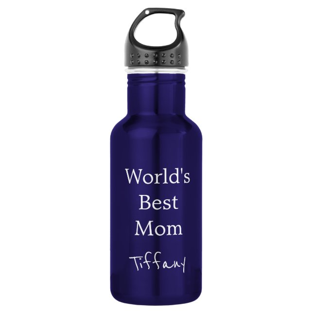 Pretty Blue World's Best Mum 532 Ml Water Bottle (Front)