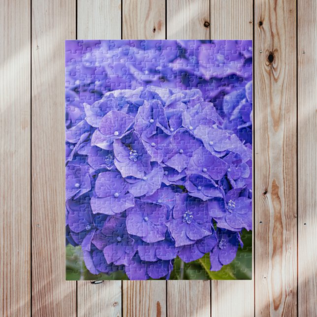 Pretty Bluish Purple Summer Hydrangeas Jigsaw Puzzle (Creator Uploaded)