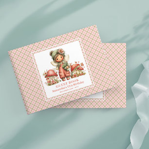 Pretty Blush Fairy Girl Birthday Guest Book