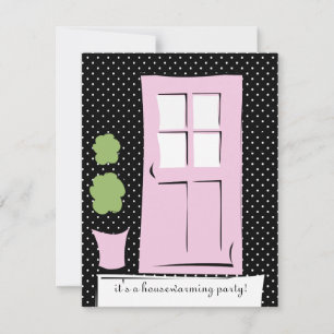 Pretty Blush Pink Door Invitation