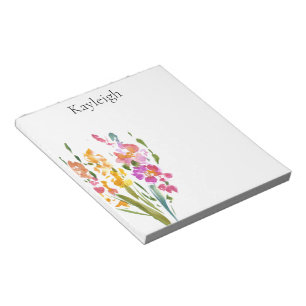Pretty Blush Pink Flowers Notepad