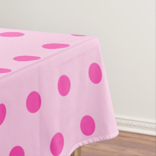 Pretty Blush Pink Polka Dot Party Tablecloth