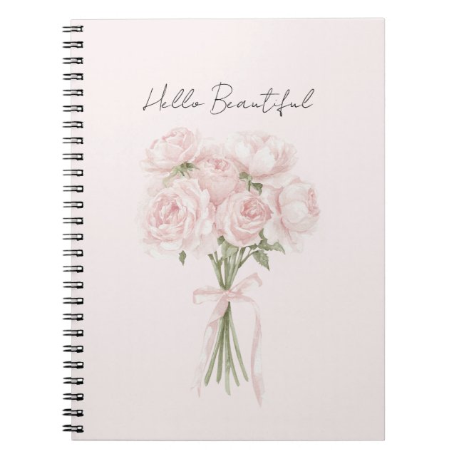 Pretty Blush Pink Roses   Notebook (Front)