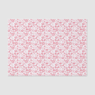 Pretty Blush Pink Tropical Spring Flowers Tissue Paper