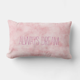 Pretty Blush Pink Watercolor Lumbar Cushion