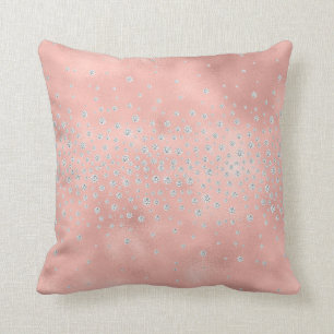 Pretty Blush Rose Bling Jewelled Cushion