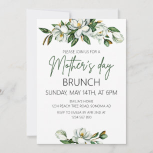 Pretty Bohemian Floral Mothers Day Brunch Invitation