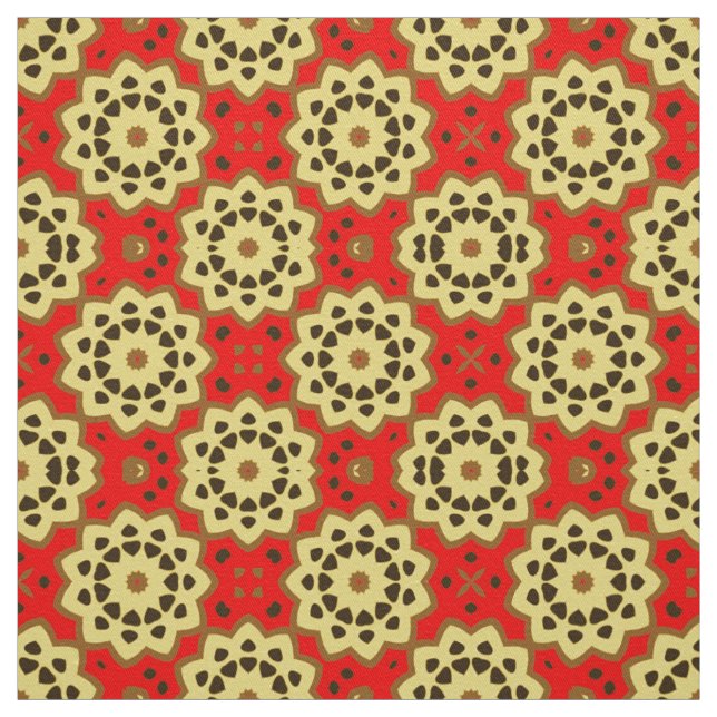 Pretty Boho Chic Mosaic Geometric Pattern Fabric (Swatch)