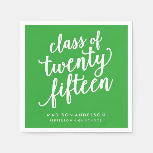 Pretty Boho in Green | Personalised Paper Napkins (Front)