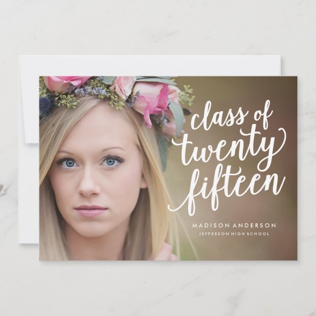 Pretty Boho in Sea Foam | Graduation Invitation (Front)