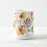 Pretty Boho Orange Watercolor Wildflowers Aunt Coffee Mug<br><div class="desc">Romantic pretty boho wildflowers - Best Aunt Ever. Perfect for spring, summer, or fall events. Beautiful wildflower watercolor artwork for country, boho, garden, and floral theme occasions. To get started changing names and event details, click on "Personalise this template" and edit the wording in the template boxes. To access the...</div>