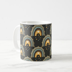 Pretty Boho Rainbows Pattern Coffee Mug