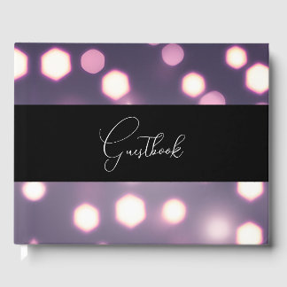 Pretty Bokeh Background Wedding Guest Book
