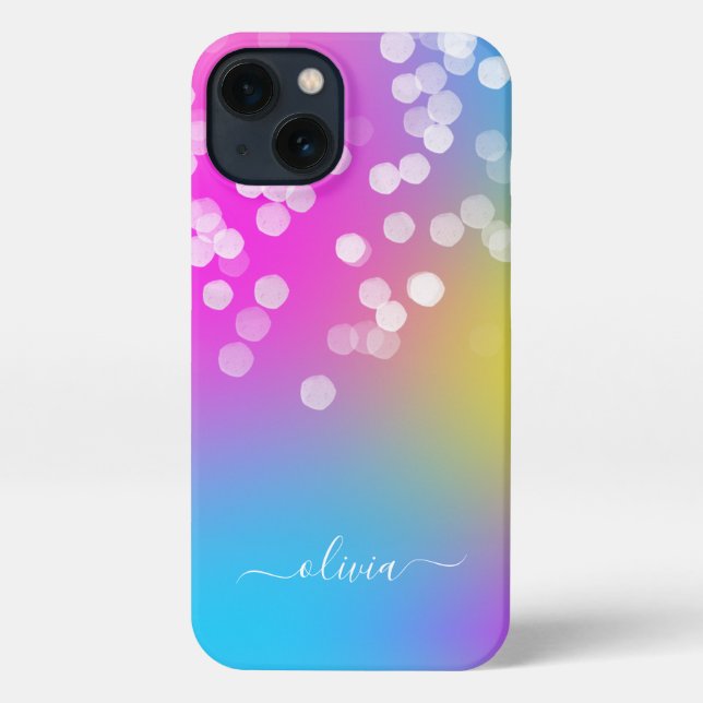 Pretty Bokeh Colourful Gradient iPhone Case (Back)