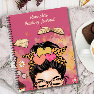 Pretty Book Lover's Reading Journal Notebook