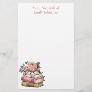 Pretty Books Personalized Stationery