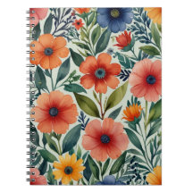 Pretty Botanical Notebook for Notes & Ideas