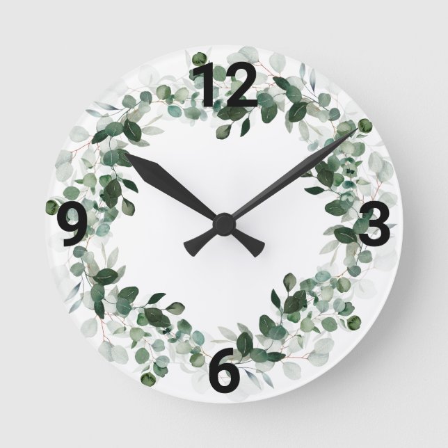 PRETTY BOTANICAL WALL CLOCK (Front)