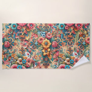 Pretty Bouquet of Flowers Beach Towel