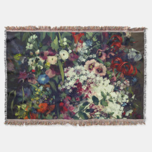 Pretty Bouquet of Flowers in a Vase Throw Blanket