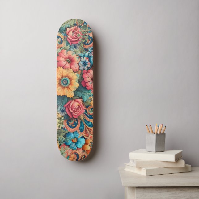 Pretty Bouquet of Flowers Skateboard (Wall Art)