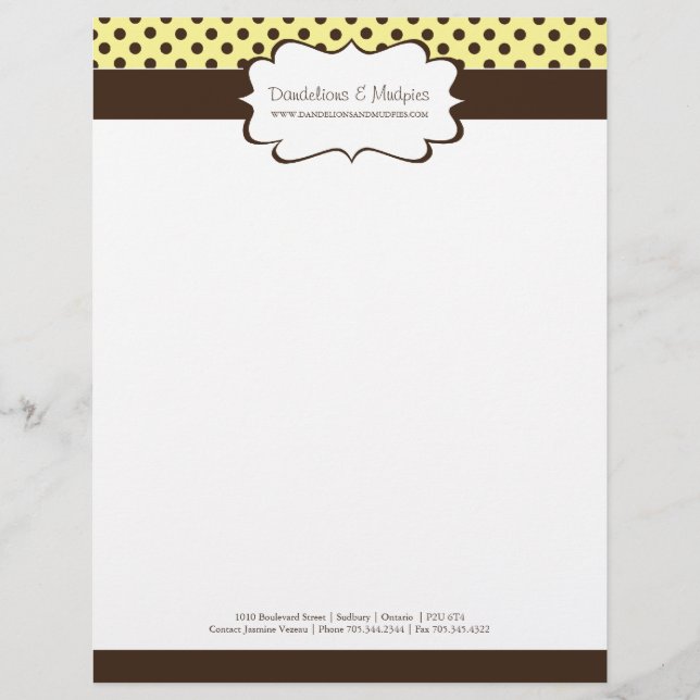 Pretty Boutique Letterhead Design (Front)