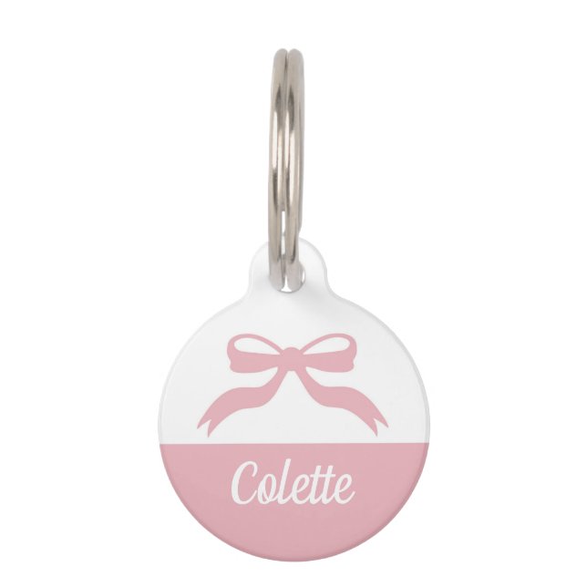 Pretty Bow Pet Tag (Front)